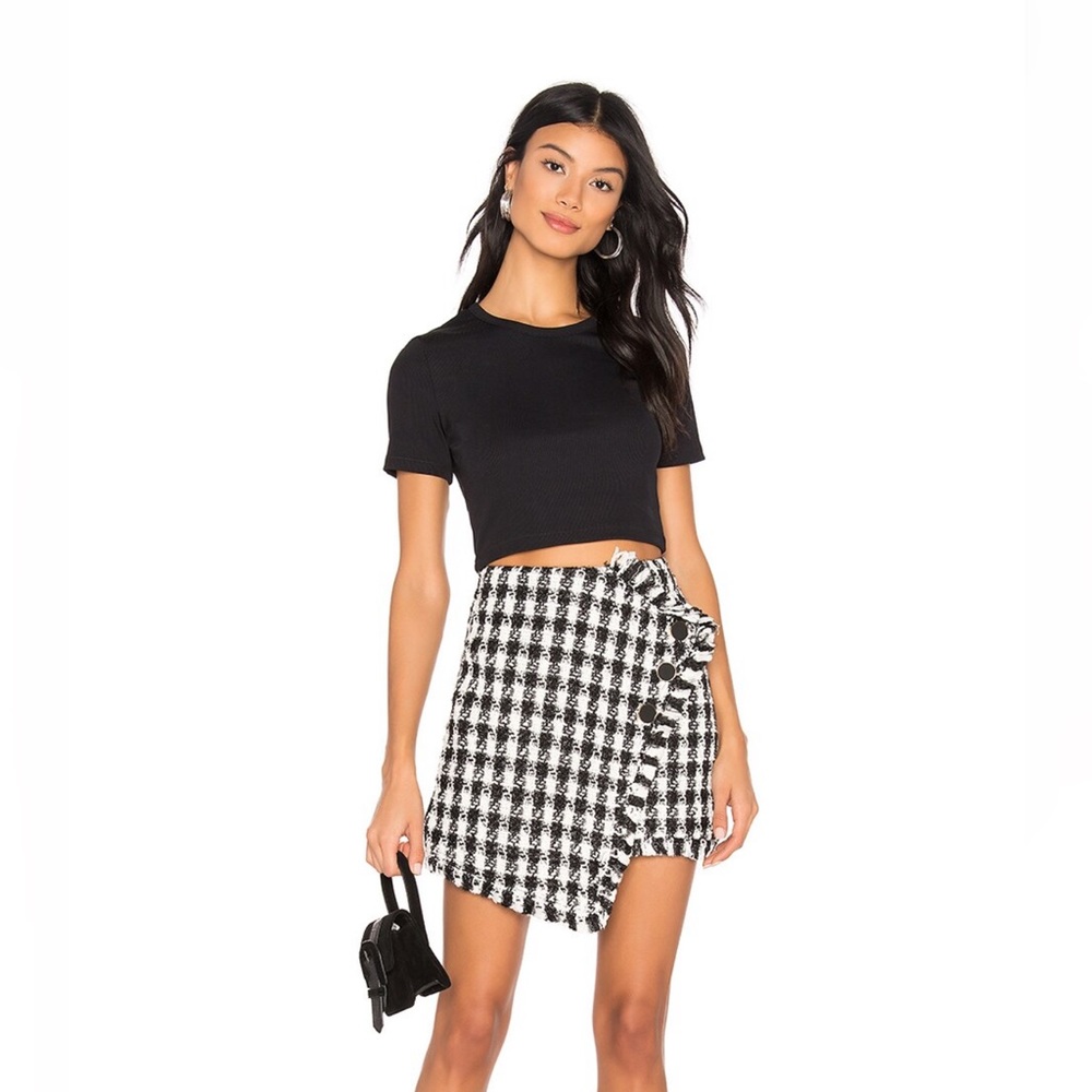 J.O.A Tweed Mini Skirt